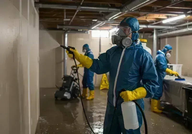 Basement Sanitization and Antimicrobial Treatment process in Stafford Springs, CT